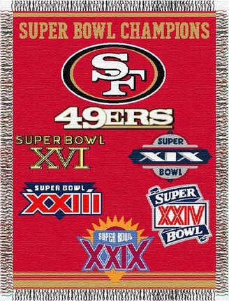 San Francisco 49ers "Commemorative" 48" x  60" Tapestry Throw Blanket