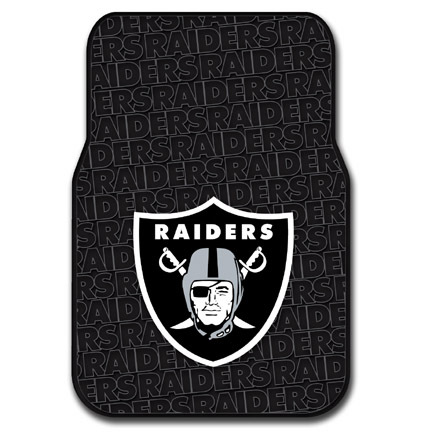 Oakland Raiders Rubber Car Floor Mats (Set of 2 Car Mats)