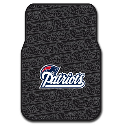 New England Patriots Rubber Car Floor Mats (Set of 2 Car Mats)