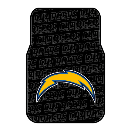 San Diego Chargers Rubber Car Floor Mats (Set of 2 Car Mats)