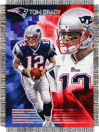Tom Brady New England Patriots NFL Licensed Players Series 48" x 60" Throw Blanket