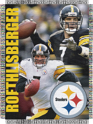 Ben Roethlisberger Pittsburgh Steelers NFL Licensed Players Series 48" x 60" Throw Blanket