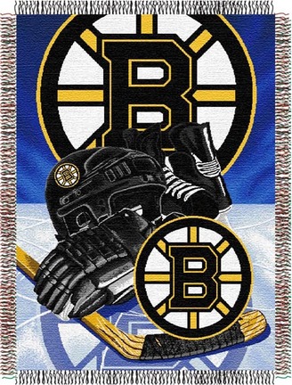 Boston Bruins "Home Ice Advantage"  48”x 60” Tapestry Throw Blanket
