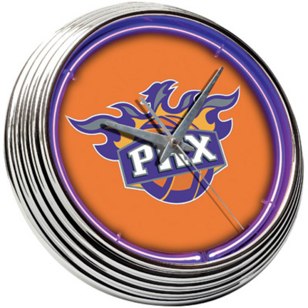 Phoenix Suns Neon Wall Clock