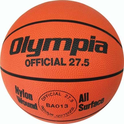 Junior Orange Rubber Basketball from Olympia (Set of 4)