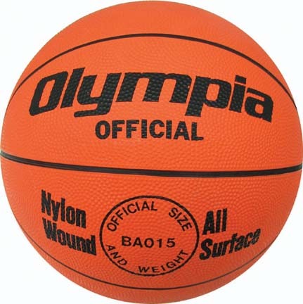 Men's Orange Rubber Basketball from Olympia (Set of 4)