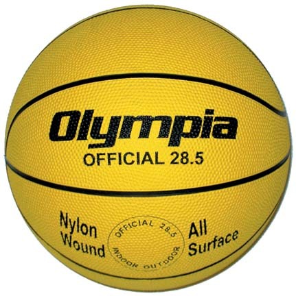 Intermediate / Women Yellow Rubber Basketballs - Set Of 6