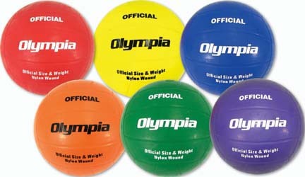 Soft Touch Rubber Volleyballs From Olympia - Set Of 6