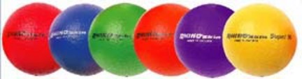 3 1/2" Rhino Super 90 Playground Balls - Set of 6 (1 Each Color)