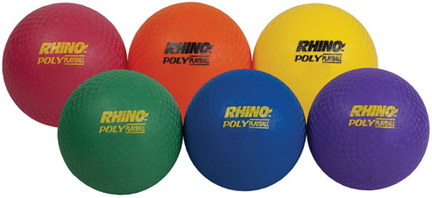 4" Rhino Poly Playground Balls - Set of 6