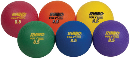 8.5" Rhino Poly Playground Balls - Set of 6
