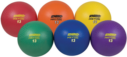 13" Rhino Poly Playground Balls - Set of 6
