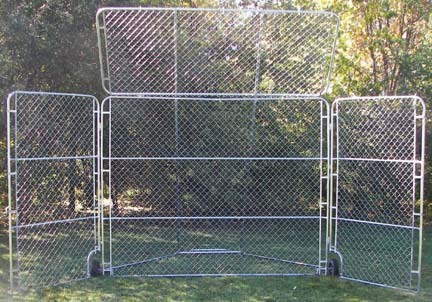 Baseball Backstop For Indoor / Outdoor Use With Top & Side Panels