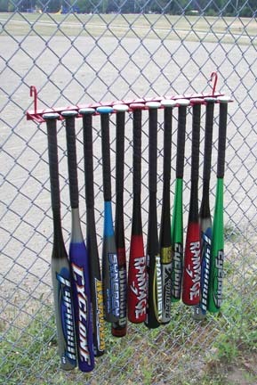 Fence Hook On Bat Rack...12 Bat Model (Set of 2)