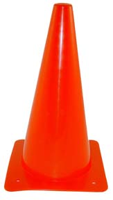 9" Red Lightweight Poly Colored Cones (Set of 32)