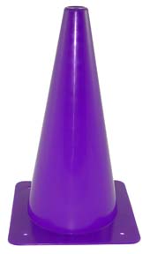 9" Purple Lightweight Poly Colored Cones (Set of 32)