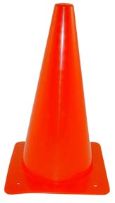 12" Red Lightweight Poly Colored Cones (Set of 16)