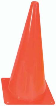 15" Orange Lightweight Poly Colored Cones (Set of 10)