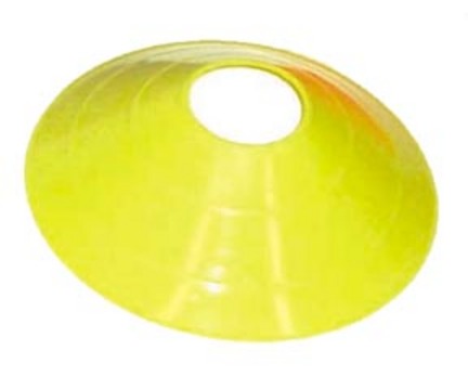 7 3/4" Yellow Saucer Field / Half Cone Markers - 1 Dozen