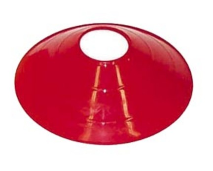 7 3/4" Red Saucer Field / Half Cone Markers - 1 Dozen
