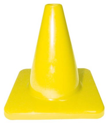 6" Yellow Heavy Weight Cones - Set of 6