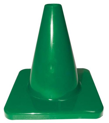6" Green Heavy Weight Cones - Set of 6