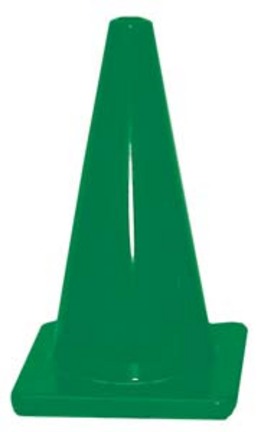 12" Green Heavy Weight Cones - Set of 6