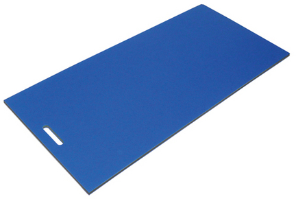 4' x 2' x 5/8" Blue Flat Mat with Handle