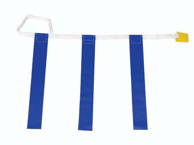 Adult Triple Flags and Belts Set for Flag Football (Blue) - 1 Dozen