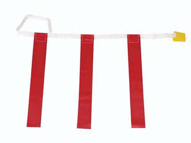 Adult Triple Flags and Belts Set for Flag Football (Red) - 1 Dozen