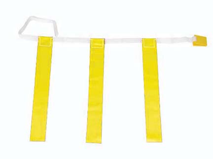 Adult Triple Flags and Belts Set for Flag Football (Yellow) - 1 Dozen