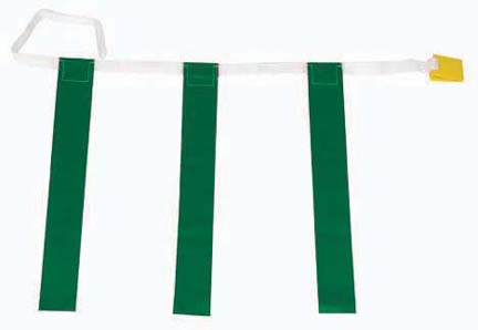Adult Triple Flags and Belts Set for Flag Football (Green) - 1 Dozen