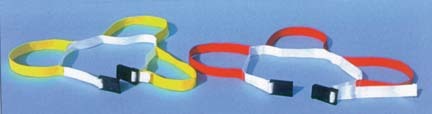 Medium Red Loop Flagz&trade; Pull-Off Flag Football Belts (2 Sets of 6, Total of 12)
