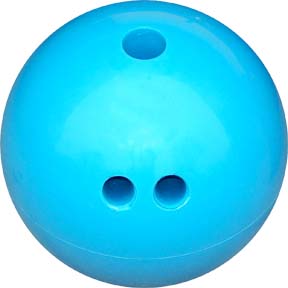 4 lb. Blue Rubberized Plastic Bowling Ball from Cosom&reg;