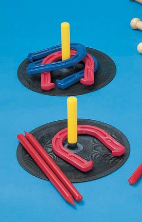 Indoor-Outdoor Rubber Horseshoes - 2 Complete Sets 