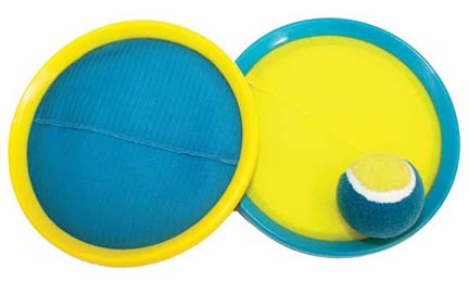 Velcro&reg; Catch Paddles and Balls - Set of 6