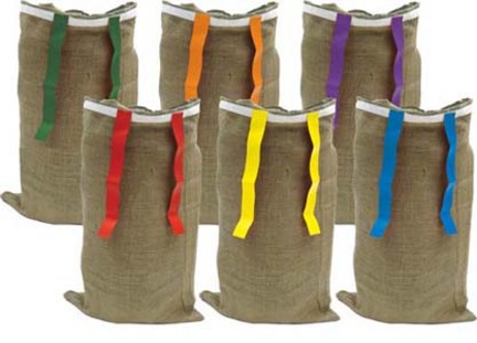 36" (7 oz.) Potato Sack with Flags - Set of 6