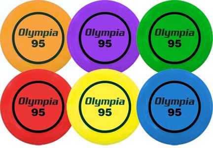 95 Gram Olympia Flying Discs (One of Each Color) - Set of 6