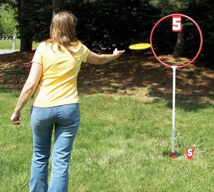 1 Hole Outdoor 52" Hoop Disc Toss Target Game