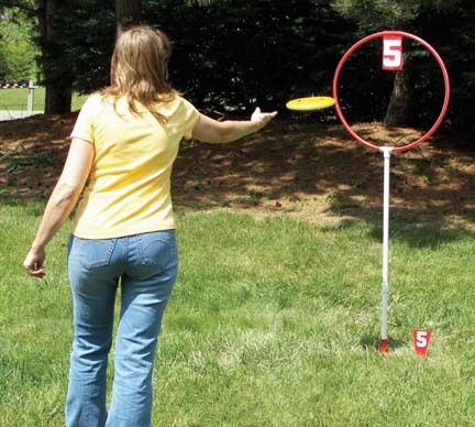 1 Hole Outdoor 40" Hoop Disc Toss Target Game