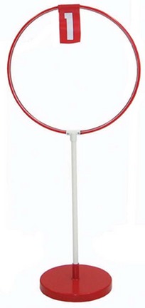 1 Hole Indoor 40" Hoop Disc Toss Target Game with Base
