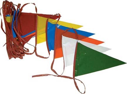 100' Pennant Streamer Crowd Control / Runway Flags (Set of 3)