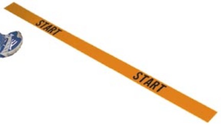 4' Poly "Start" Lines (Orange) - Set of 2