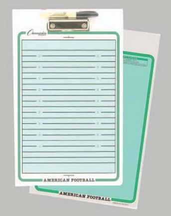 Football 10" x 16" Coaches Clipboard (Set of 4)