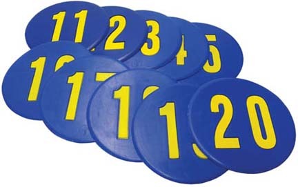 Numbered 11 - 20 Poly Spot (2 Sets of 10, 20 Spots Total)