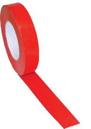 1" Width Gym Floor Red Vinyl Plastic Marking Tape - Set of 10 Rolls