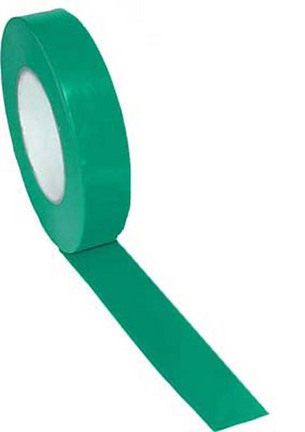 1" Width Gym Floor Green Vinyl Plastic Marking Tape - Set of 10 Rolls