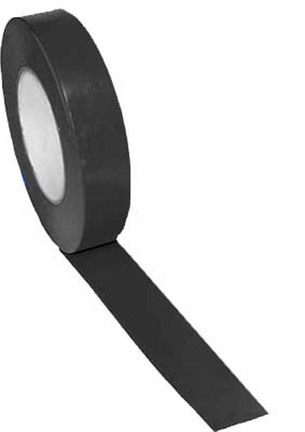 1" Width Gym Floor Black Vinyl Plastic Marking Tape - Set of 10 Rolls