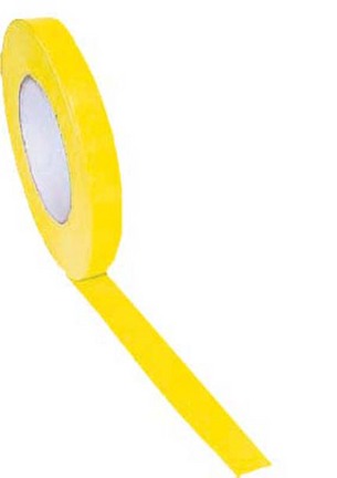 1/2" Width Gym Floor Yellow Vinyl Plastic Marking Tape - Set of 25 Rolls