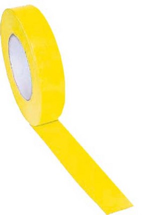 1" Width Gym Floor Yellow Vinyl Plastic Marking Tape - Set of 10 Rolls